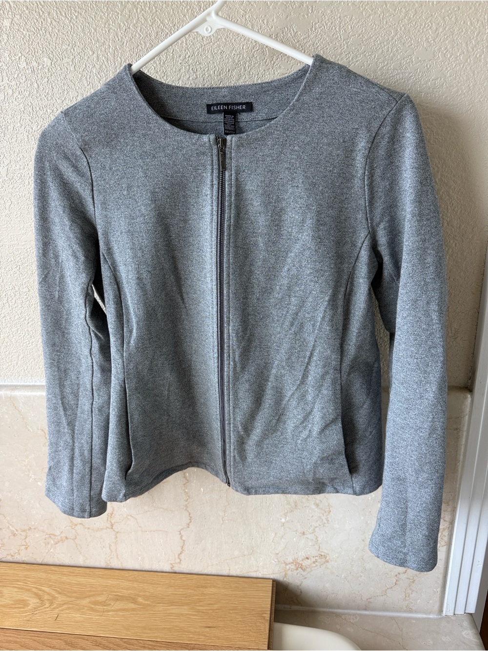 Eileen Fisher Organic Cotton Zip-Front Jacket